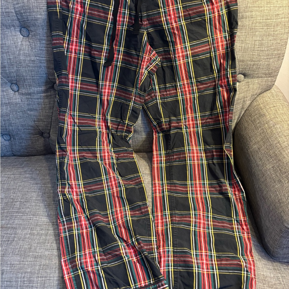 J. Crew Women’s Plaid Pajama Pants - Black, Red, Yellow